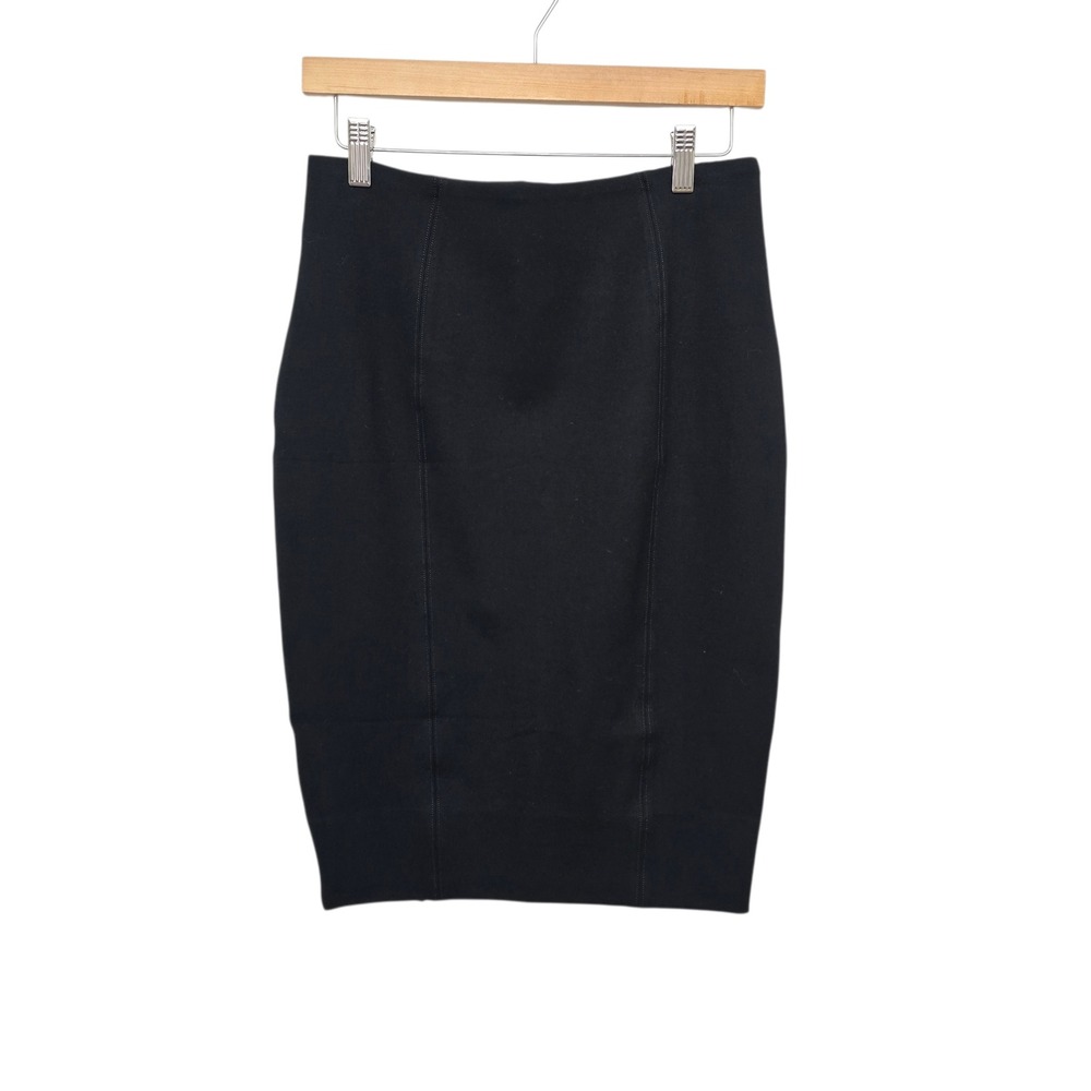 Spanx The Perfect Black Pencil Skirt High Waisted Smoothing Ponte Size Medium